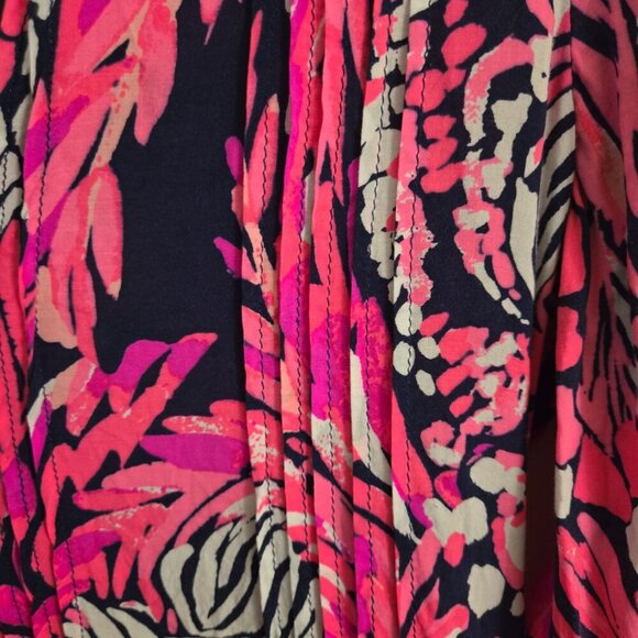 Lilly Pulitzer Sarasota Tunic Top Bright Navy A Jungle In Here Size M - Picture 4 of 10